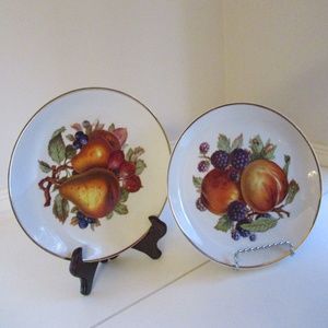 Bavaria Porcelain Fruit Plates with Gold gilt